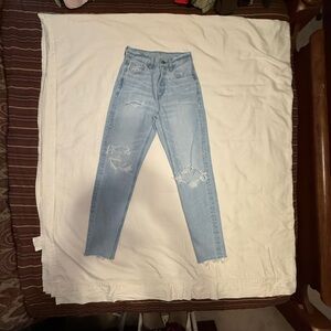 American Eagle Outfitters Light Blue Straight Leg Jeans